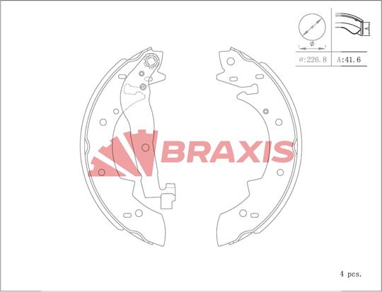 Braxis AC0122 - Kit ganasce freno autozon.pro