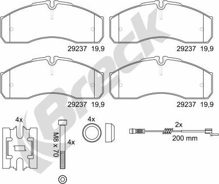 Breck 29237 00 703 10 - Kit pastiglie freno, Freno a disco autozon.pro