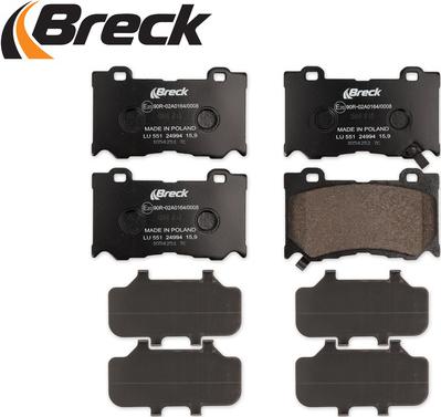 Breck 24994 00 551 00 - Kit pastiglie freno, Freno a disco autozon.pro