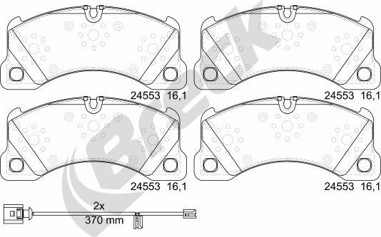 Breck 24553 00 553 00 - Kit pastiglie freno, Freno a disco autozon.pro