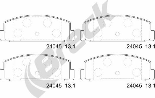 Breck 24045 00 704 00 - Kit pastiglie freno, Freno a disco autozon.pro