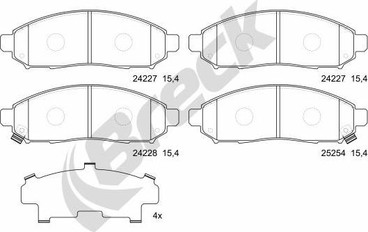 Breck 24227 00 651 00 - Kit pastiglie freno, Freno a disco autozon.pro