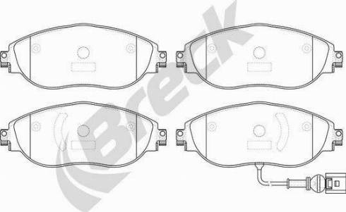 Breck 24738 00 701 00 - Kit pastiglie freno, Freno a disco autozon.pro