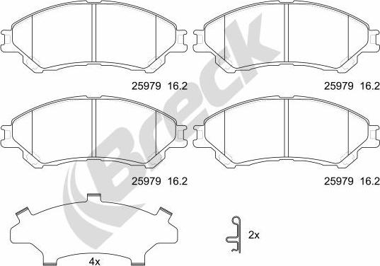 Breck 25979 00 701 00 - Kit pastiglie freno, Freno a disco autozon.pro