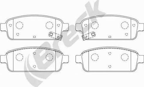 Breck 25096 00 704 10 - Kit pastiglie freno, Freno a disco autozon.pro