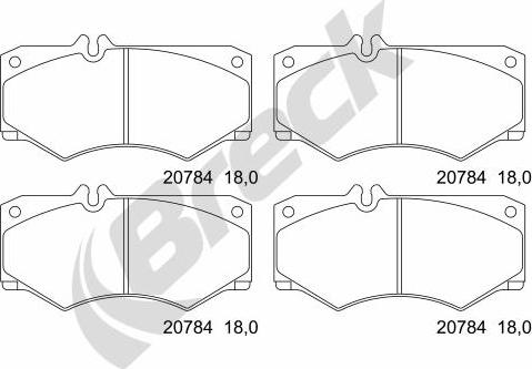 Breck 20784 00 703 10 - Kit pastiglie freno, Freno a disco autozon.pro