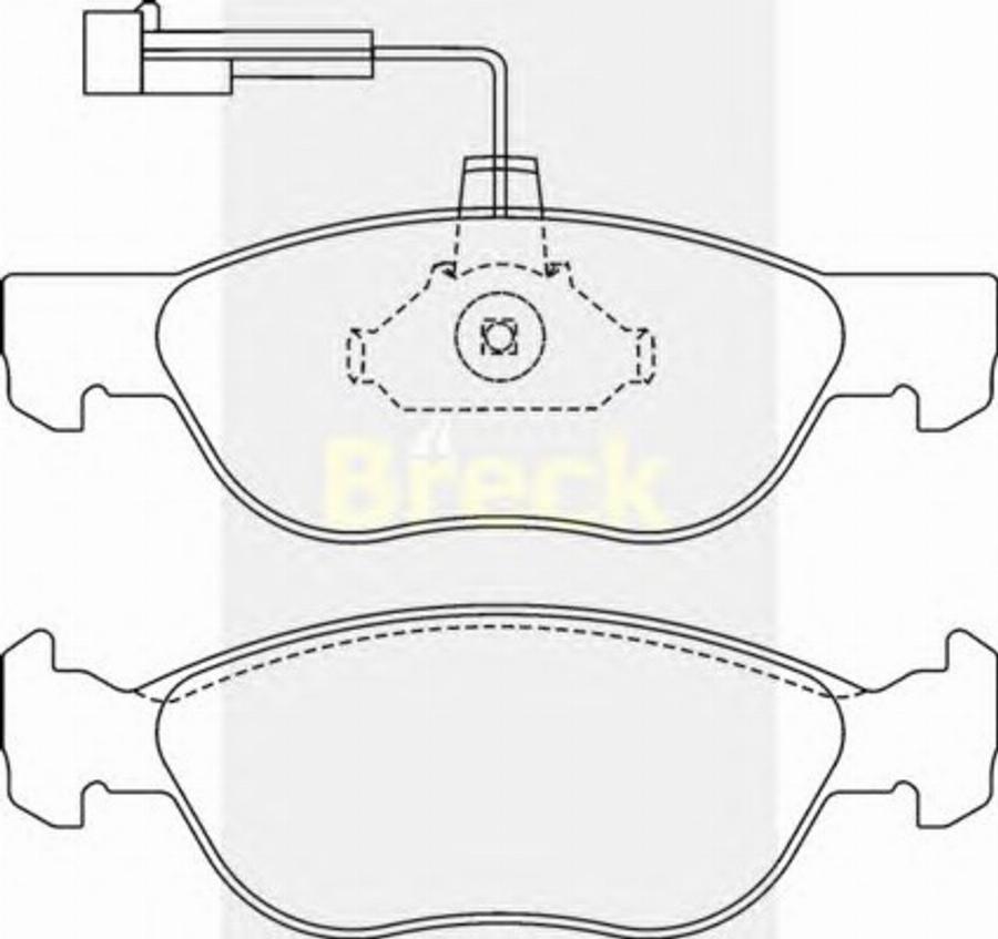 Breck 21927 00 W2 - Kit pastiglie freno, Freno a disco autozon.pro