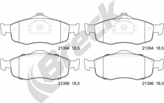 Breck 21394 00 701 00 - Kit pastiglie freno, Freno a disco autozon.pro