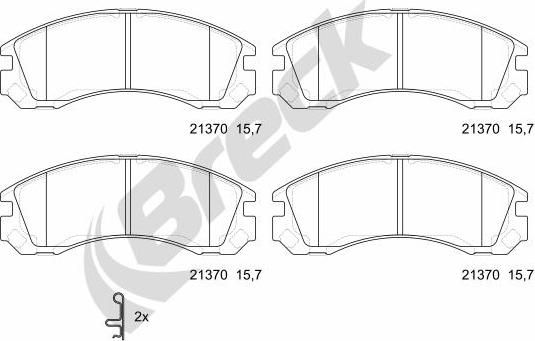 Breck 21370 00 701 00 - Kit pastiglie freno, Freno a disco autozon.pro