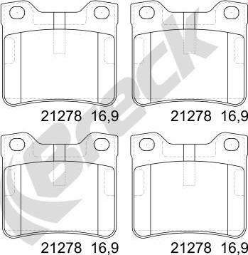 Breck 21278 10 701 00 - Kit pastiglie freno, Freno a disco autozon.pro