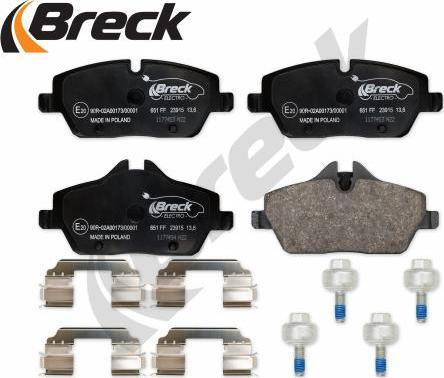 Breck 23915 00 651 00 - Kit pastiglie freno, Freno a disco autozon.pro