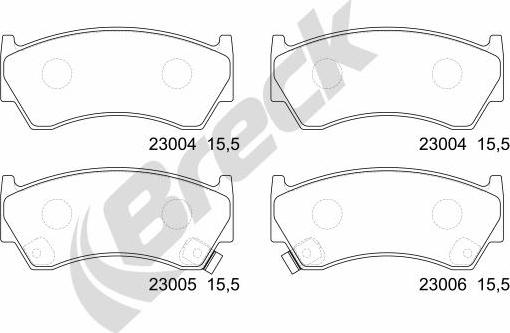 Breck 23004 00 701 10 - Kit pastiglie freno, Freno a disco autozon.pro