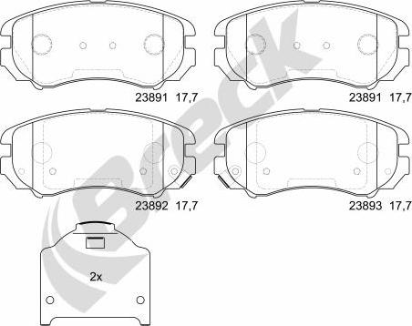 Breck 23891 00 701 10 - Kit pastiglie freno, Freno a disco autozon.pro