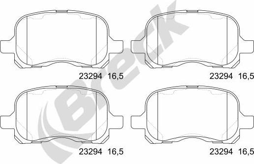 Breck 23294 00 701 00 - Kit pastiglie freno, Freno a disco autozon.pro