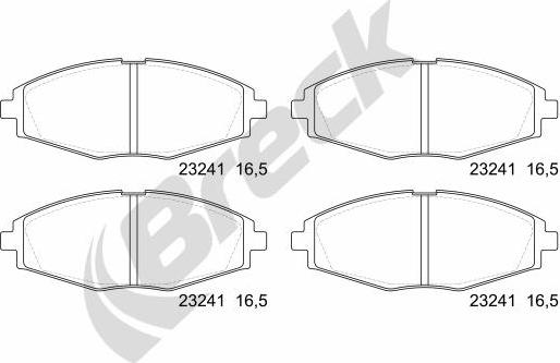 Breck 23241 00 702 00 - Kit pastiglie freno, Freno a disco autozon.pro