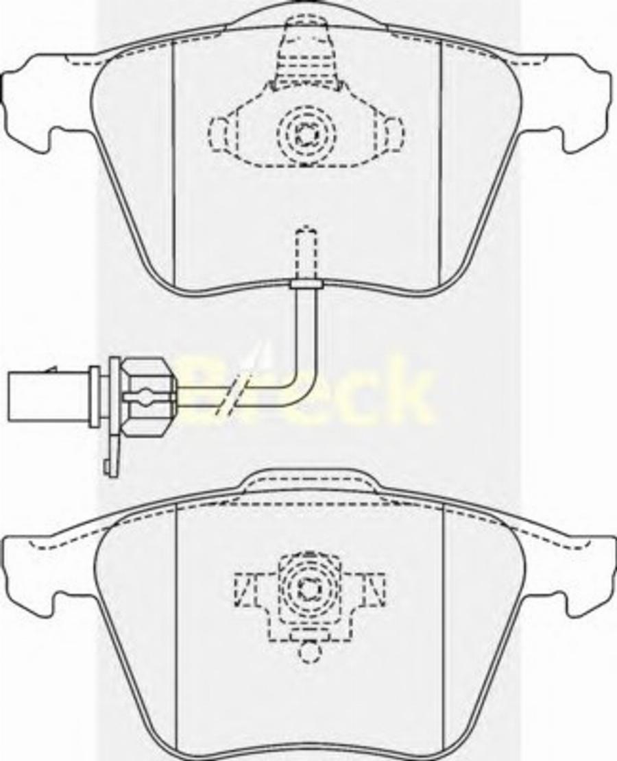 Breck 2376300W - Kit pastiglie freno, Freno a disco autozon.pro