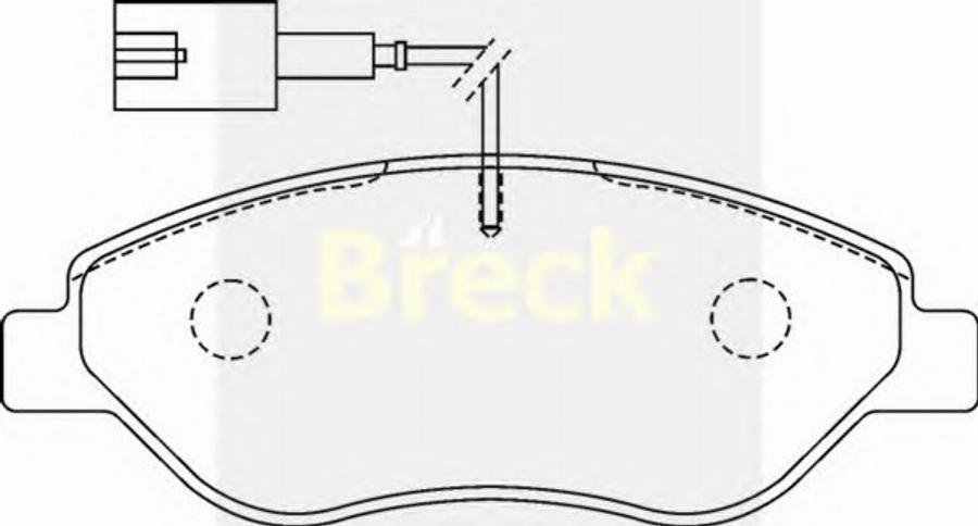 Breck 23711 00 W - Kit pastiglie freno, Freno a disco autozon.pro