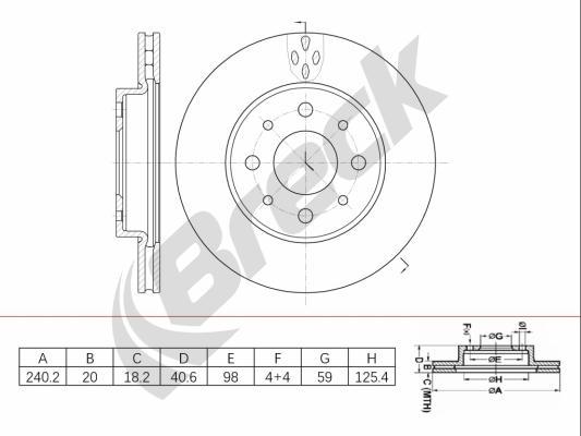 Breck BR 449 VA100 - Discofreno autozon.pro