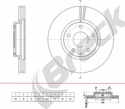 Breck BR 445 VA100 - Discofreno autozon.pro