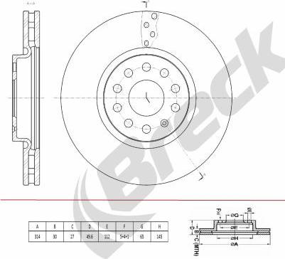 Breck BR 440 VA100 - Discofreno autozon.pro