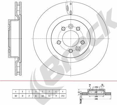 Breck BR 442 VH100 - Discofreno autozon.pro