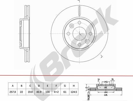 Breck BR 458 VA100 - Discofreno autozon.pro