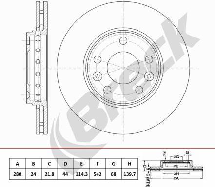 Breck BR 453 VA100 - Discofreno autozon.pro