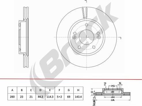 Breck BR 457 VA100 - Discofreno autozon.pro