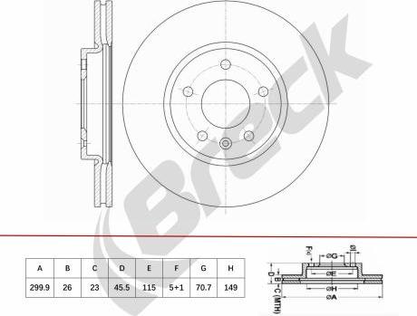 Breck BR 464 VH100 - Discofreno autozon.pro