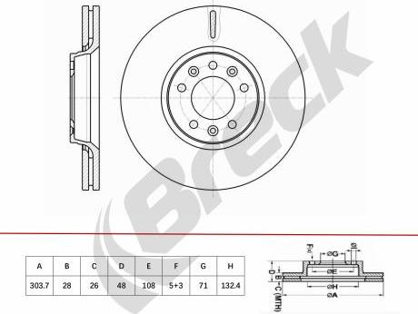 Breck BR 466 VA100 - Discofreno autozon.pro