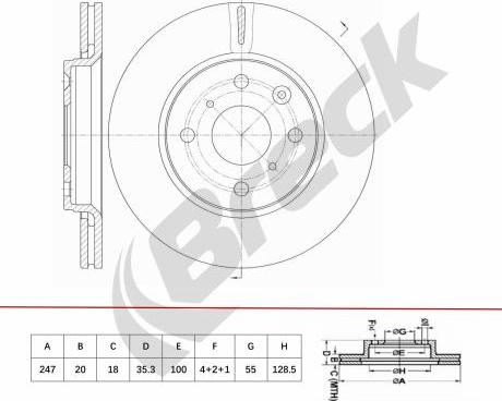 Breck BR 463 VA100 - Discofreno autozon.pro