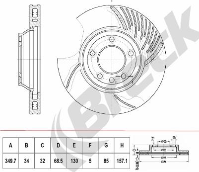 Breck BR 409 VH100 - Discofreno autozon.pro