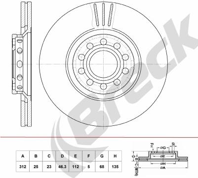 Breck BR 404 VA100 - Discofreno autozon.pro