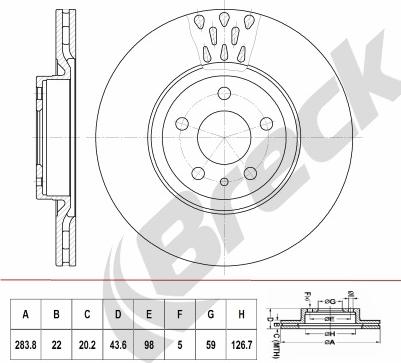 Breck BR 406 VA100 - Discofreno autozon.pro