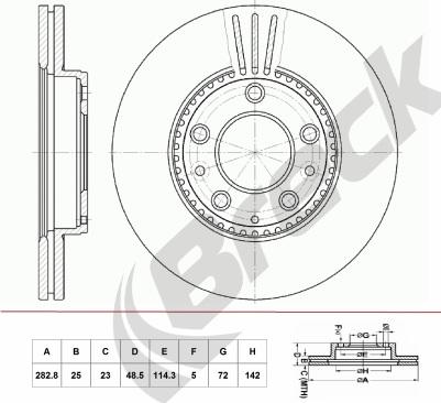 Breck BR 403 VA100 - Discofreno autozon.pro