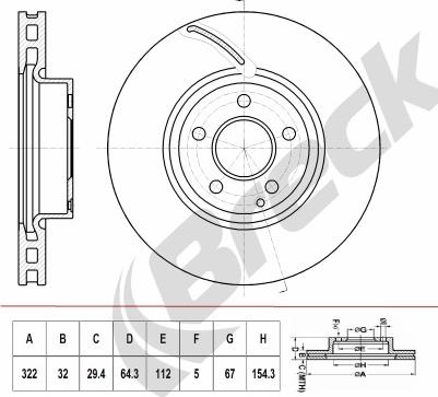 Breck BR 419 VH100 - Discofreno autozon.pro