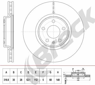 Breck BR 414 VH100 - Discofreno autozon.pro