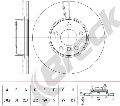 Breck BR 411 VH100 - Discofreno autozon.pro