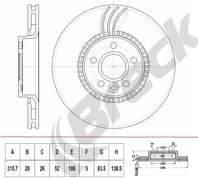 Breck BR 418 VH100 - Discofreno autozon.pro