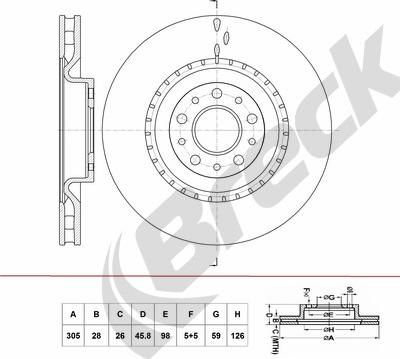 Breck BR 435 VA100 - Discofreno autozon.pro