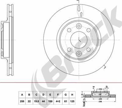 Breck BR 436 VA100 - Discofreno autozon.pro