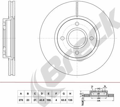 Breck BR 430 VA100 - Discofreno autozon.pro