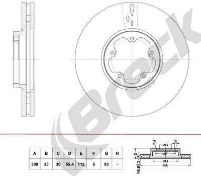 Breck BR 431 VA100 - Discofreno autozon.pro