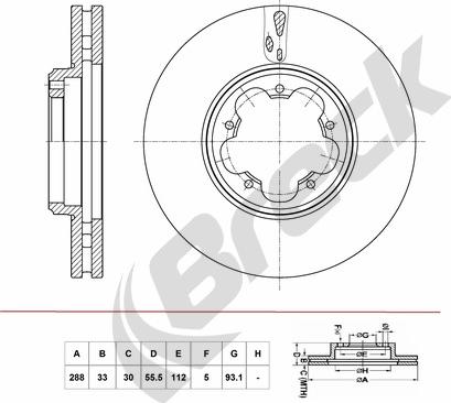 Breck BR 432 VA100 - Discofreno autozon.pro