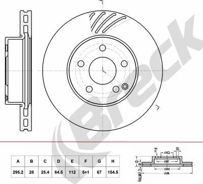 Breck BR 429 VH100 - Discofreno autozon.pro