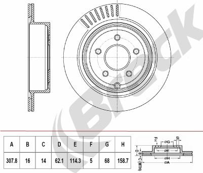 Breck BR 421 VH100 - Discofreno autozon.pro