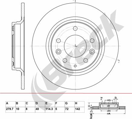 Breck BR 049 SA100 - Discofreno autozon.pro