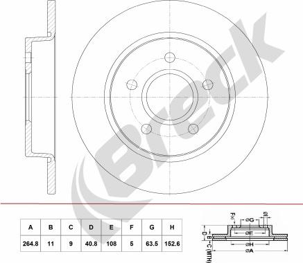 Breck BR 058 SA100 - Discofreno autozon.pro