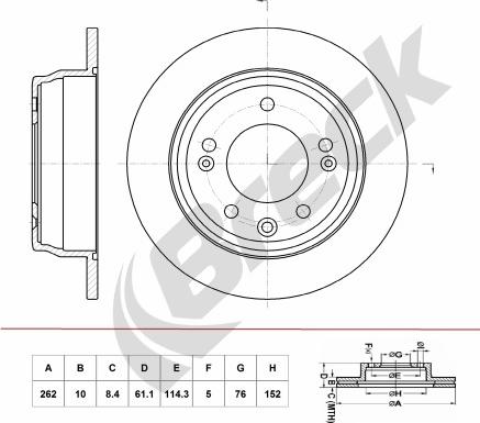 Breck BR 060 SA100 - Discofreno autozon.pro