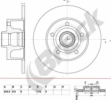 Breck BR 009 SA100 - Discofreno autozon.pro